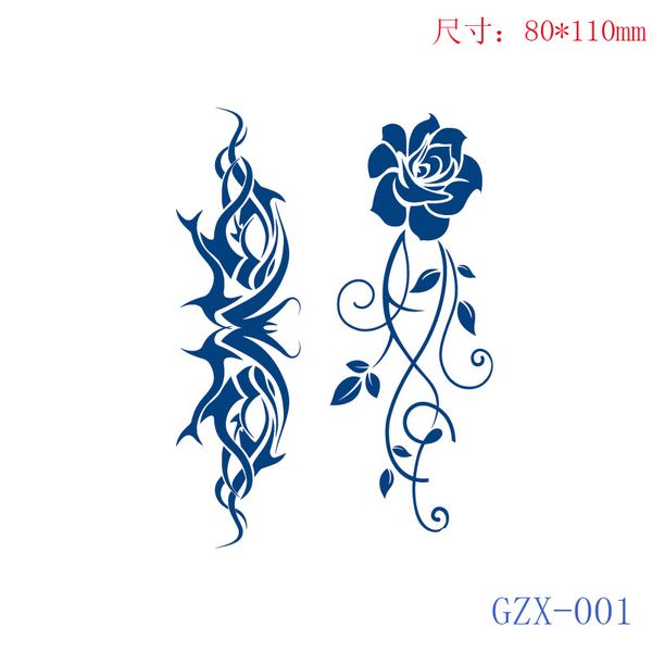 TS005 mini 8x11cm Temporäre Tattoo Aufkleber Wasserdicht für frauen mädchen kinder körper Arm Schlüsselbein Einweg make-up aufkleber