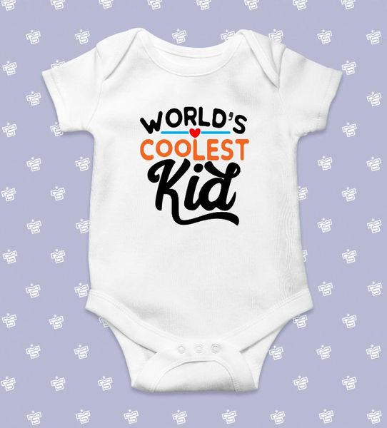 

rompers baby boy clothes bodysuit world's coolest kid onesie vest shower gift girl, Blue