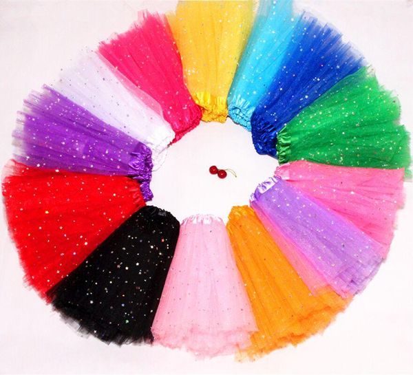

skirts children's tutu skirt pettiskirt sequin star girl ballet costume baby, Blue