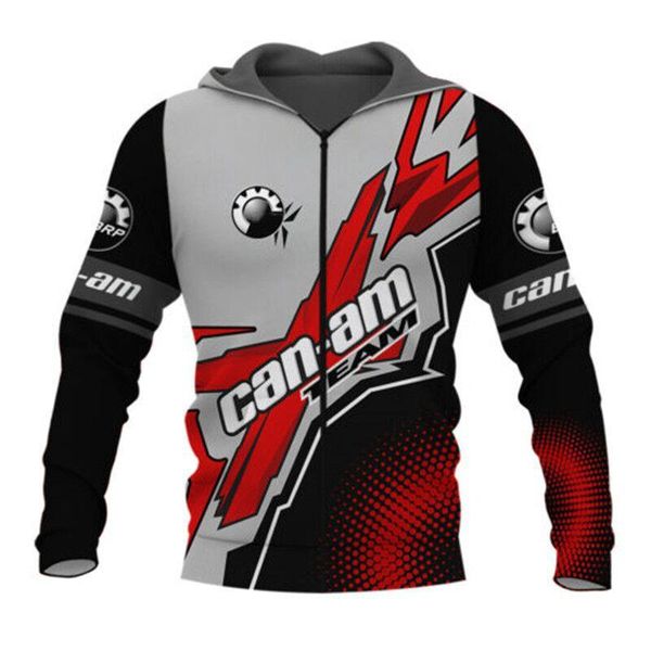 

men's hoodies & sweatshirts autumn hoodie brp logo motorcycle zipper outdoor sports shirt harajuku comfortable pullover hip-hop streetw, Black