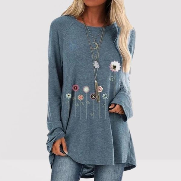 

s 5xl big size womens casual fashion print long sleeve o neck irregular plus female cotton loose, White