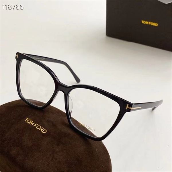 

designer sun men's and women's plate black full glasses frame tf5641, White;black