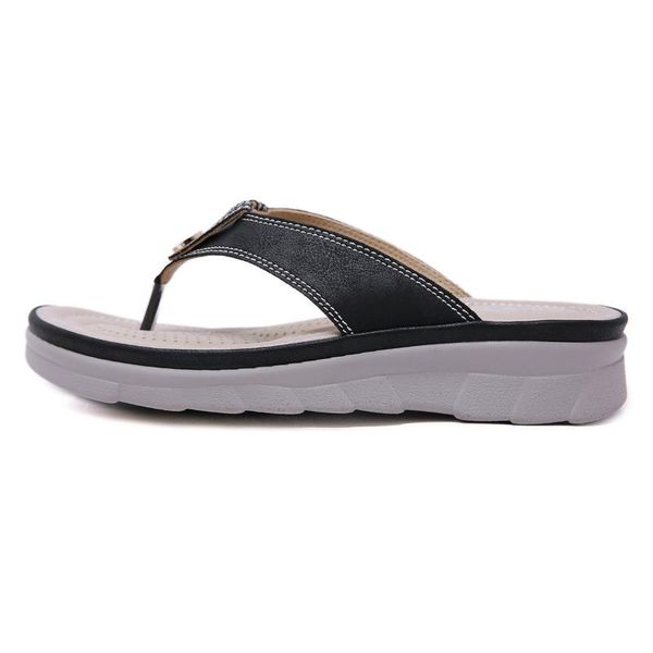 

slippers female flip flops platform for women casual comfortable summer outdoor beach shoes, Black