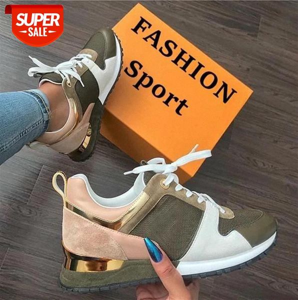 

new fashion women sneakers leopard print leather thick bottom increased casual sports shoes zapatos de mujer 2020 #tg1y
