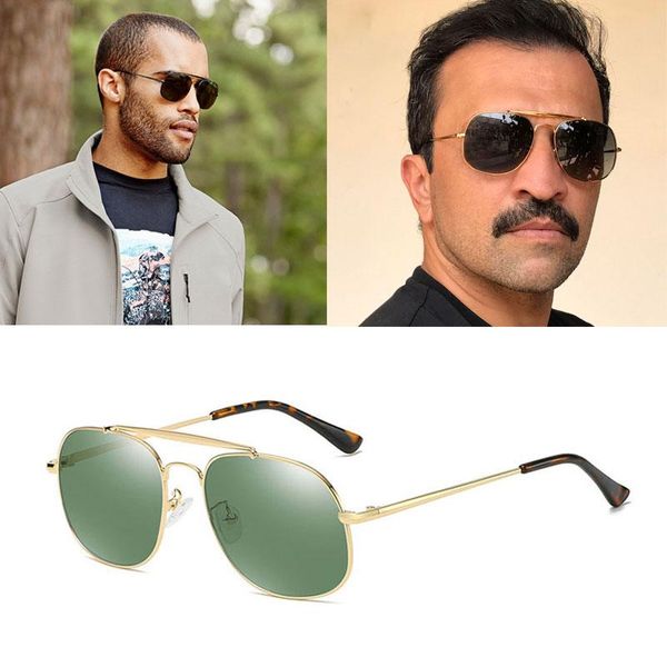 

sunglasses []vinatge the general style polarized men pilot anti blue ray eyewear frame brand design sun glasses 8053, White;black