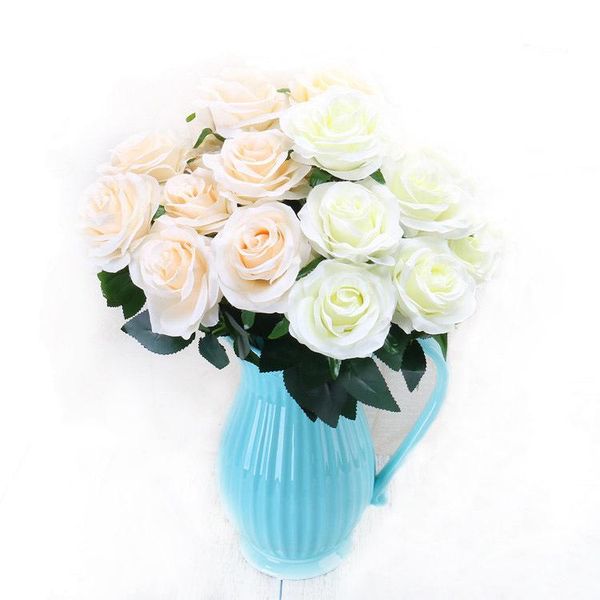 

artificial silk 1 bunch french rose floral bouquet fake flower arrange table daisy wedding flowers decor party accessory flores decorative &