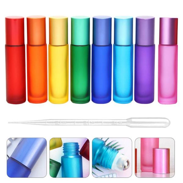 

set of 10ml essential oil roller bottles portable colorful storage & jars