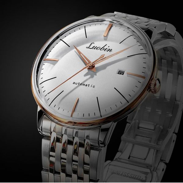 

wristwatches mens watch belt men automatic mechanical wristwatch business simple clock male clocks relogio 2021, Slivery;brown