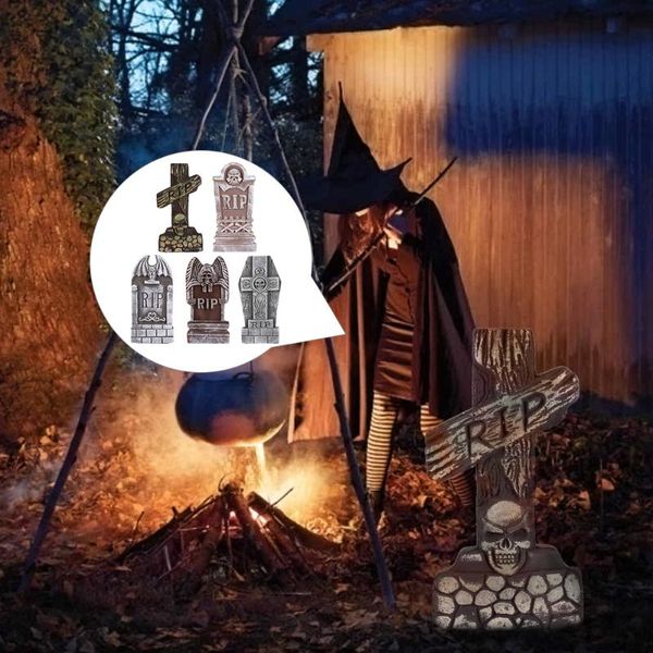 

pans 5pcs gravestone froth tombstone figurine haunted house decor for home