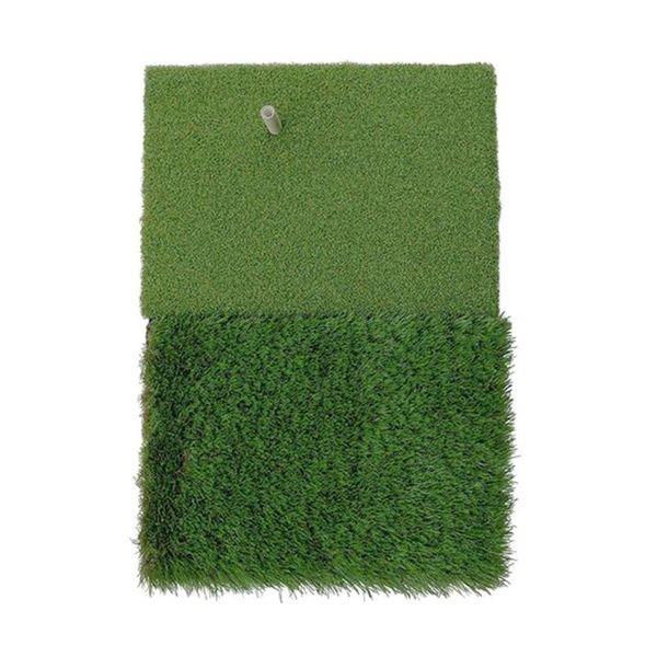 

40x60cm 2 in 1 foldable golf mat training practice hitting faux turf grass pad with tee aids