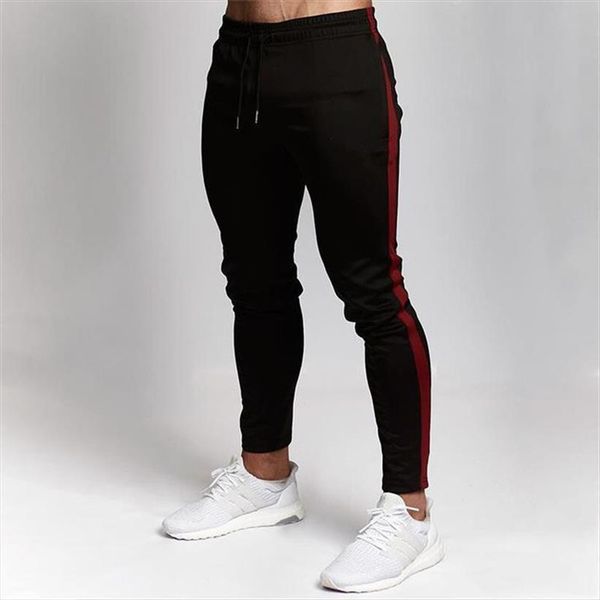 

style brand jogger sweatpants women pants man gyms workout fitness cotton trousers male casual fashion skinny track, Black