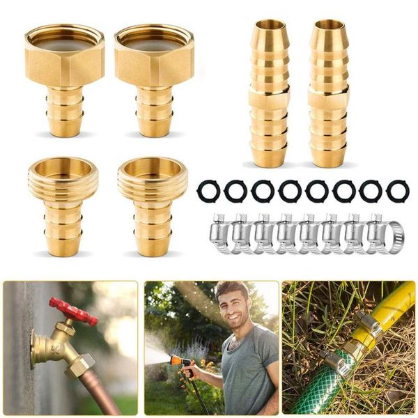 

5/8 inch durable quick fit brass garden hose male female connector irrigation fittings kit watering equipments