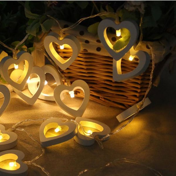 

strings led long 10 lights heart-shaped lighting party wedding decoration kawaii room decor white string light drop