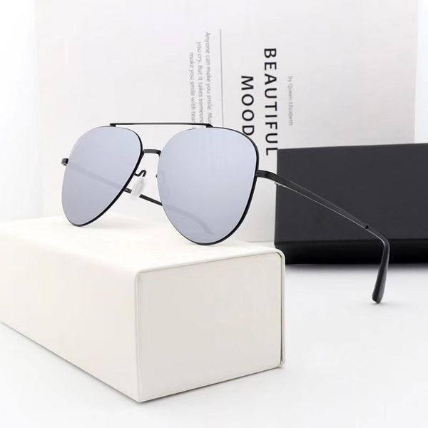 

sunglasses 64n summer retro design mens 2021 polarized pilot high definition driving mirror men gafas de sol, White;black