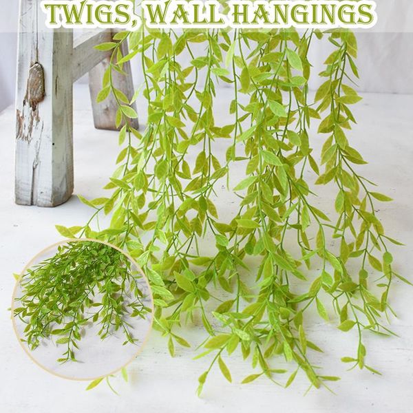 

vine artificial plants hanging greenery simulation of longcao wall and growing grass plant leaves backdrop decor #4 decorative flowers & wre