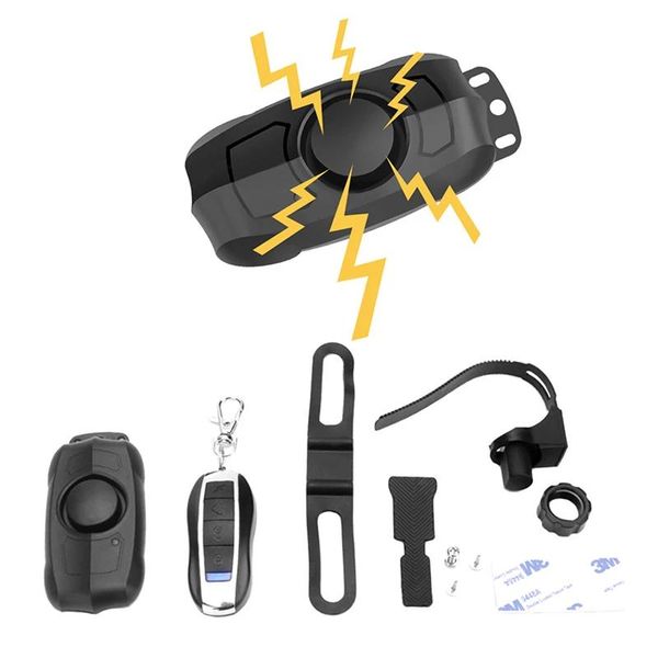 

alarm systems wireless anti-theft vibration 110db usb rechargeable motorcycle bicycle alarming lock waterproof remote control bike security
