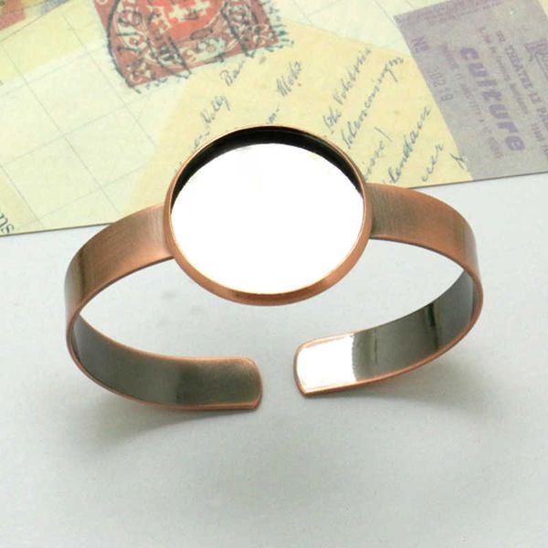 2 pezzi braccialetto regolabile in bianco base adatta diametro 25 mm cabochon in vetro cammeo impostazioni vassoio fai da te creazione di gioielli braccialetto Q0719
