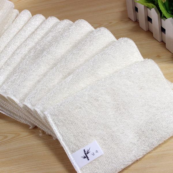 

cleaning cloths 18x16cm 5 pcs banboom fiber high efficient anti-grease dish cloth bamboo washing towel magic kitchen wiping