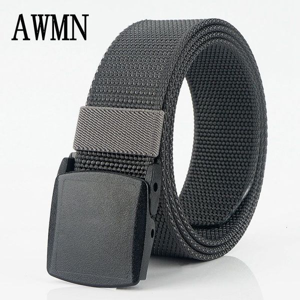 

durable fashion the felt 2021 men's leisure nylon belt, light and quick drying anti allergy plastic steel pom fastener, Black;brown