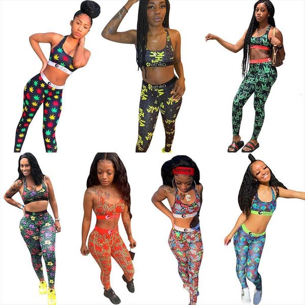 

ethika age reduction 2 womenpant piece set tank sports hollow out long tracksuis chandal mujer invierno, White