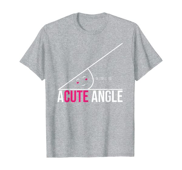 

acute angle funny math-math lover gift t-shirt, White;black