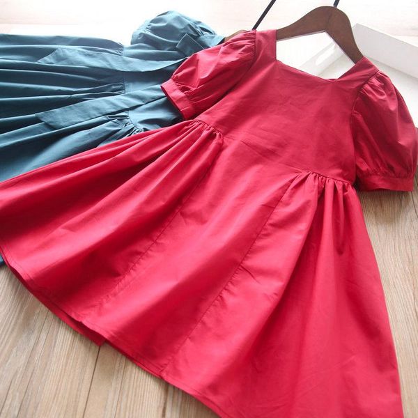 

baby girls wear kids dress girl's dresses, Red;yellow