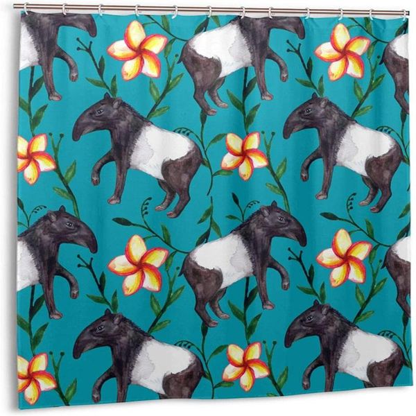 

shower curtains tapir waterproof curtain, cartoon curtain