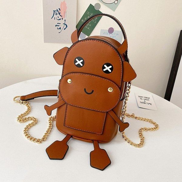 

evening bags 2021 cute year of the ox small bag shoulder summer crossbody handbag cartoon all-match portable chain pattern