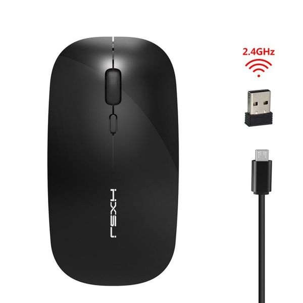 

2.4g wireless mouse rechargeable quiet receiver optical ergonomic for pc lapdeskmice