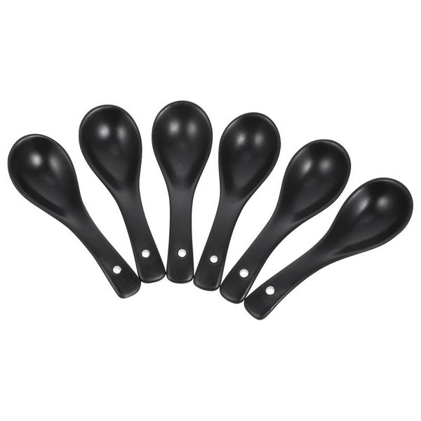 

spoons 6pcs ceramic soup multipurpose porridge delicate