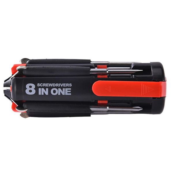 

multi function screw driver 8 in one with led lamp portable maintenance tools home car strong practicability hand