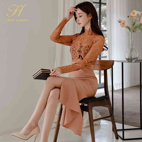 

dresses women elegant stitching lace bodycon vestidos spring hollow out pencil irregular slim sheath, Black;gray