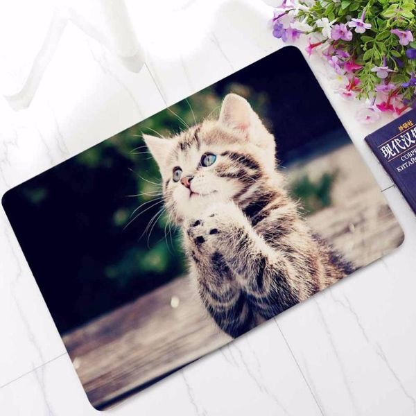 

praying cat wolf rug rubber welcome doormat runner indoor outdoors floor door mats carpets