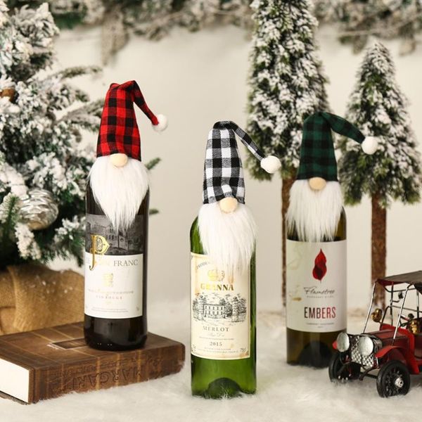 

christmas decorations 3pcs wine bottle covers handmade tomte swedish gnomes