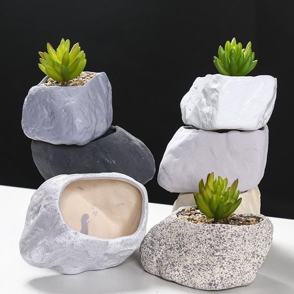 

planters & pots vintage plain roasted purple sand ceramic flower for desksucculent small stoare plant
