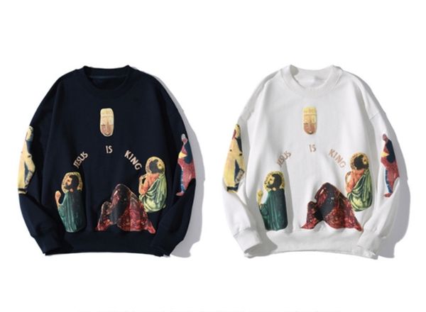 

foaming print sweatshirts men women hoodie hoodies size s-xl, Black