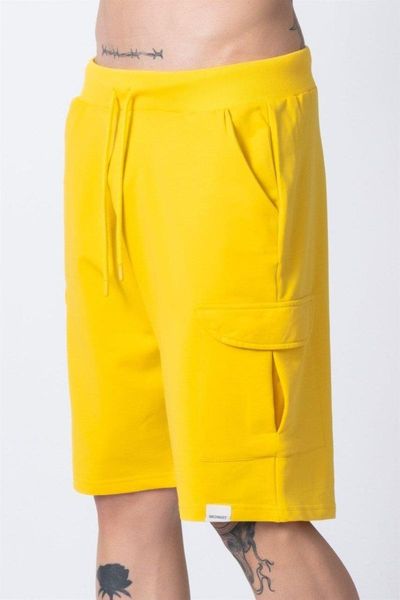 

premium side pocket elastic waist daily men's combed shorts, White;black