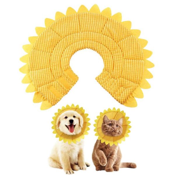 

cat collars & leads cute pet protective for dogs cats wound healing protection dog anti-bite neck cone recovery circle