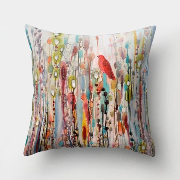 

pillow case geometric printed square cover cushion toss pillowcase hidden zipper closure 45 x 45cm