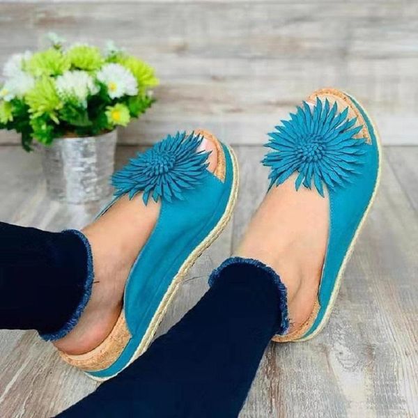

slippers platform women summer flower flat beach sandals open toe ladies shoes big size roman slides flip flops sandalias, Black
