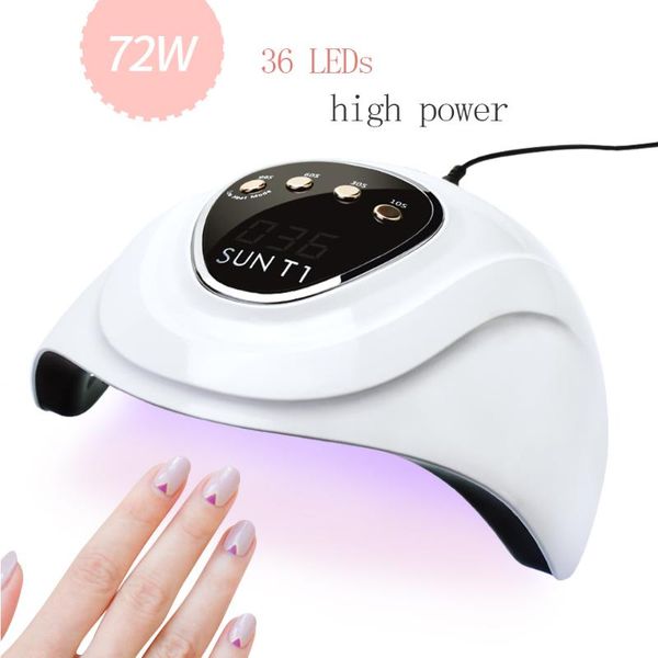 

nail lamp 72w uv led dryer 36pcs leds for varnish polish gel nails drying manicure art tools dryers