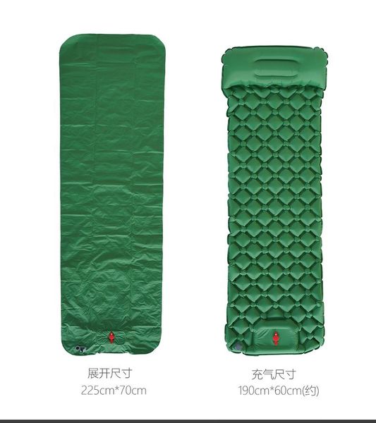 

outdoor pads foldable inflatable mattress waterproof ultralight sleeping pad tent camping colchoneta inflable mat ef50cq
