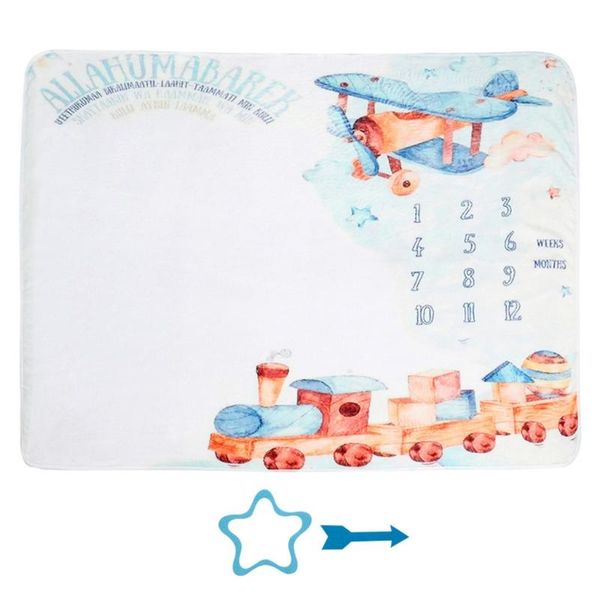

blankets & swaddling g2ad 1 set baby monthly record growth milestone blanket born pography props accessories creative cartoon train