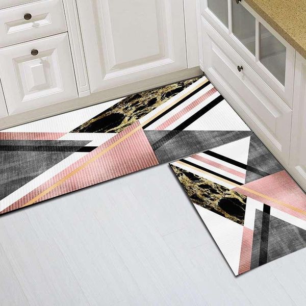 

carpets kitchen carpet rectangle water absorption oil-proof non-slip patchwork print bathroom door side durable washable rugs