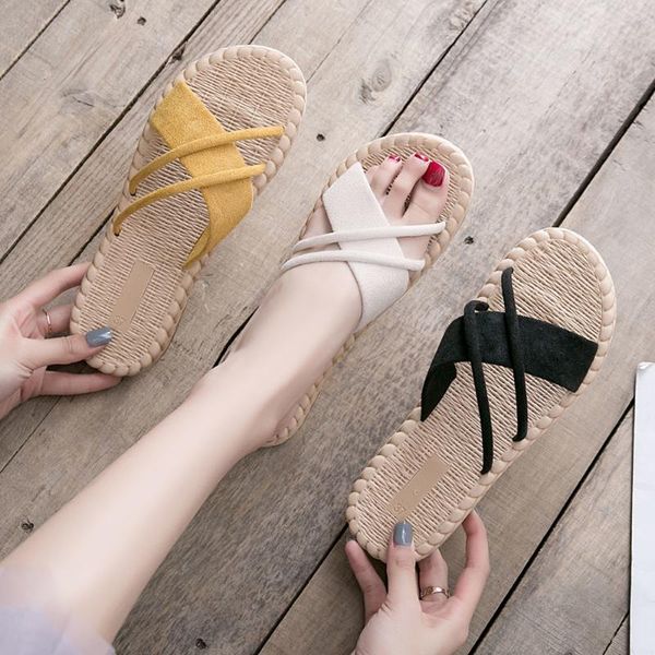 

slippers shoes women red girl fashion flat sandalias mujer, Black