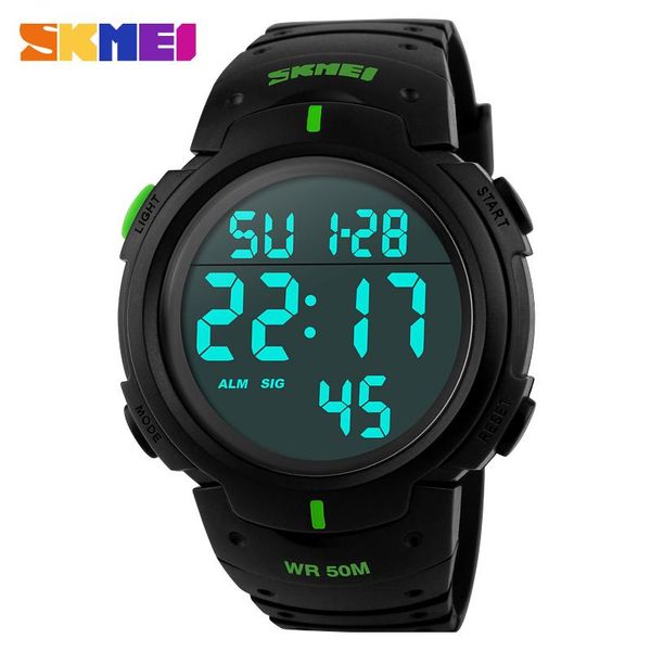 

wristwatches fashion men sports watches skmei brand led electronic digital watch 50m waterproof outdoor dress, Slivery;brown