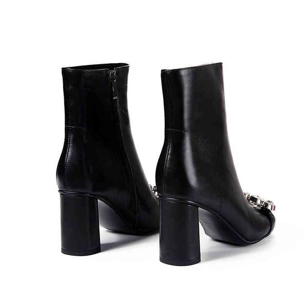 

dress shoes phoentin-botas de tornozelo femininas, couro bovino, coraÃ§Ã£o metal, bico redondo, salto alto, fechamento com zÃ­per, sapatos pret, Black