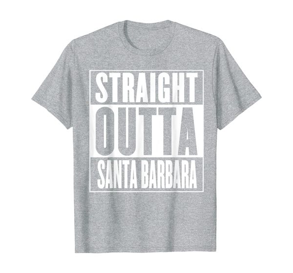 

straight outta santa barbara t-shirt, White;black