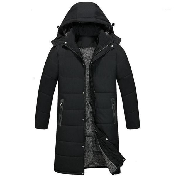 

men's down & -30 winter hooded thick warm parkas coat fur collar windproof casual long men clothes jacket coat11 or4p, Black