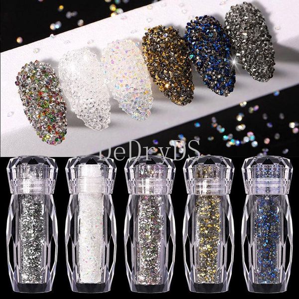 

nail art crystal diamond bead ultra shiny micro drill decoration tools accessories decorations, Silver;gold